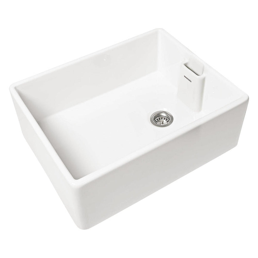 Rangemaster Grange Belfast Mount Gloss white Single Bowl Kitchen Sink For 600mm Cabinet in Ceramic 57903711