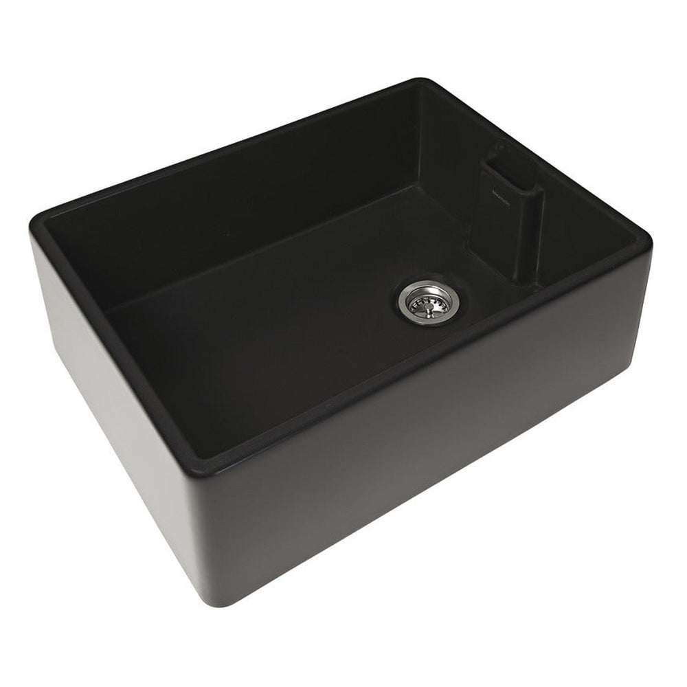 Rangemaster Grange Belfast Mount Matt black Single Bowl Kitchen Sink For 600mm Cabinet in Ceramic 57903311