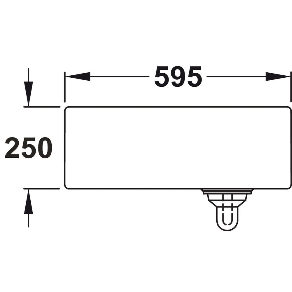 Rangemaster Grange Belfast Mount Single Bowl Kitchen Sink For 600mm Cabinet in Ceramic Dimensions