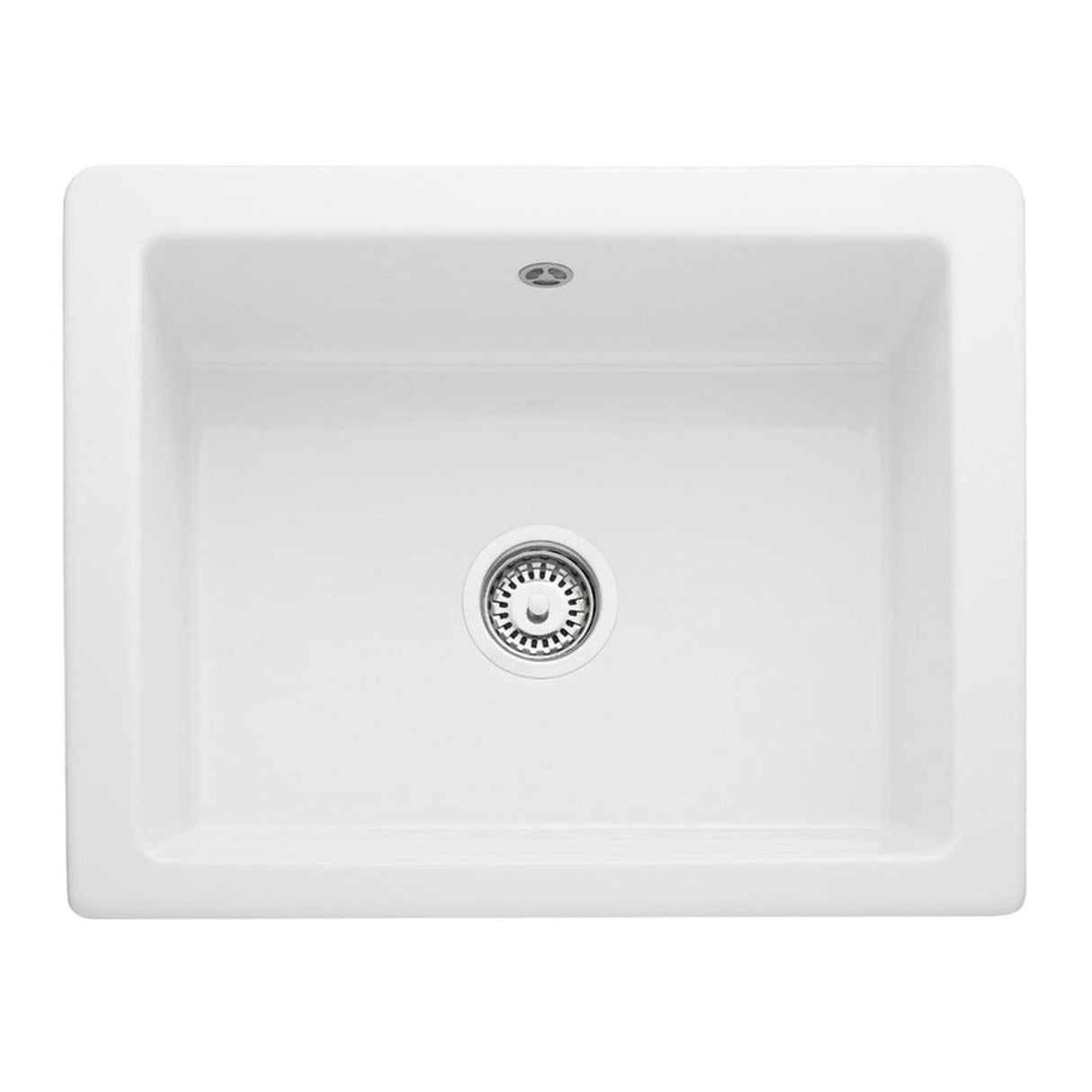 Rangemaster Hartland  Inset Mount Single Bowl with Kitchen Sink For 600mm Cabinet in Ceramic White 56561776