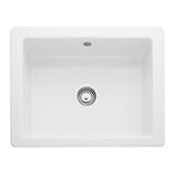 Rangemaster Hartland  Inset Mount Single Bowl with Kitchen Sink For 600mm Cabinet in Ceramic White 56561776