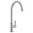 Rangemaster Hemlock C-Spout Mixer Tap With Single Lever Brushed Nickel