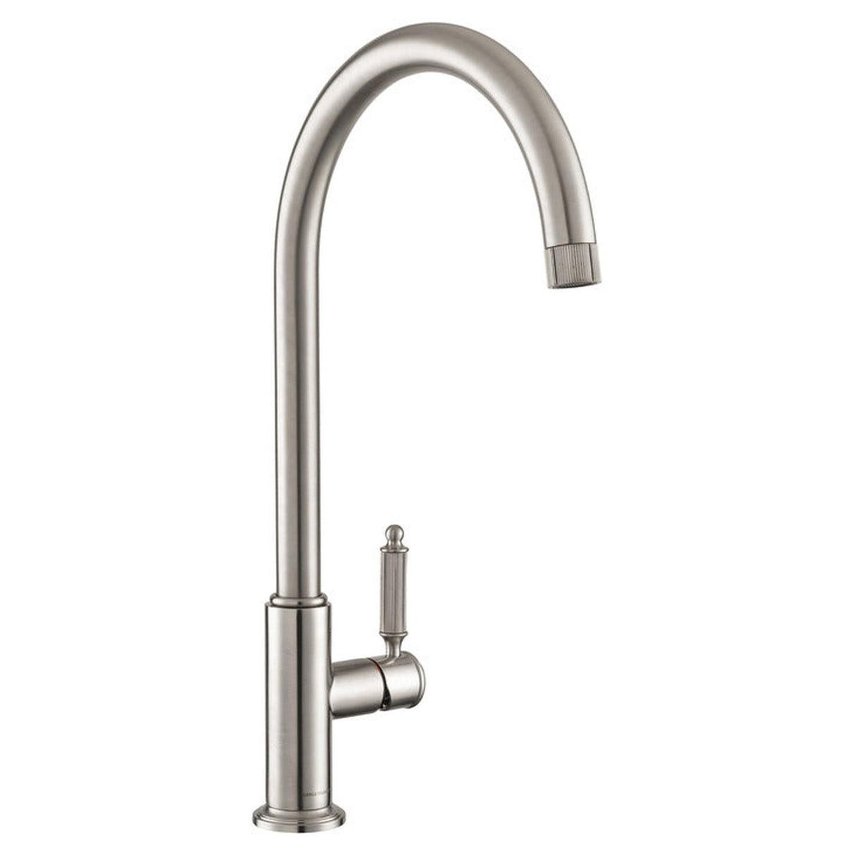 Rangemaster Hemlock C-Spout Mixer Tap With Single Lever Brushed Nickel 56958610
