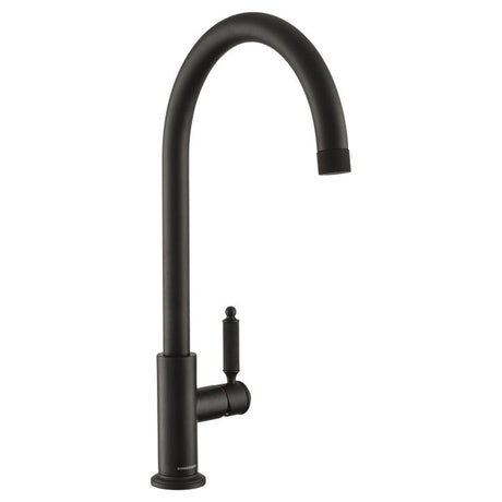 Rangemaster Hemlock C-Spout Mixer Tap With Single Lever Matt Black 56958310