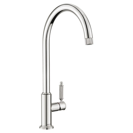 Rangemaster Hemlock C-Spout Mixer Tap With Single Lever Polished Chrome