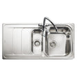 Rangemaster Houston Inset Mount One And Half Bowl Kitchen Sink For 600mm Cabinet in Stainless Steel Brushed 56560721