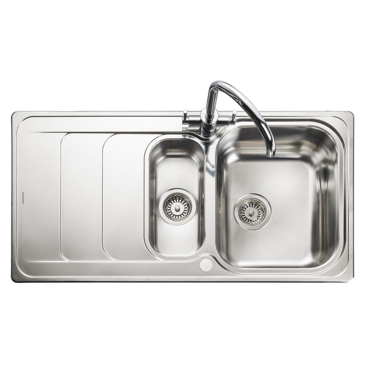 Rangemaster Houston Inset Mount One And Half Bowl Kitchen Sink For 600mm Cabinet in Stainless Steel Brushed 56560721
