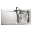 Rangemaster Houston Inset Mount Single Bowl Kitchen Sink For 600mm Cabinet in Stainless Steel 56560711