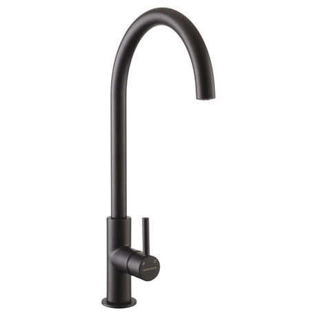Rangemaster Igneous C-Spout Mixer Tap With Single Lever Mixer Tap Ash Black