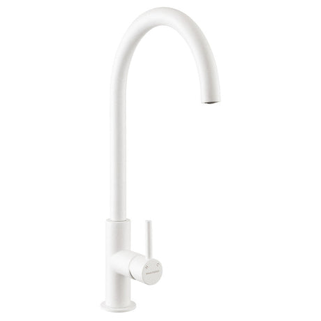 Rangemaster Igneous C-Spout Mixer Tap With Single Lever Mixer Tap Crystal White