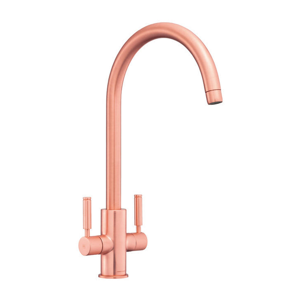 Rangemaster Intense Mixer Tap Brushed copper With Dual Lever in Brass 56956940