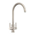 Rangemaster Intense Mixer Tap Brushed nickel With Dual Lever in Brass 56956540