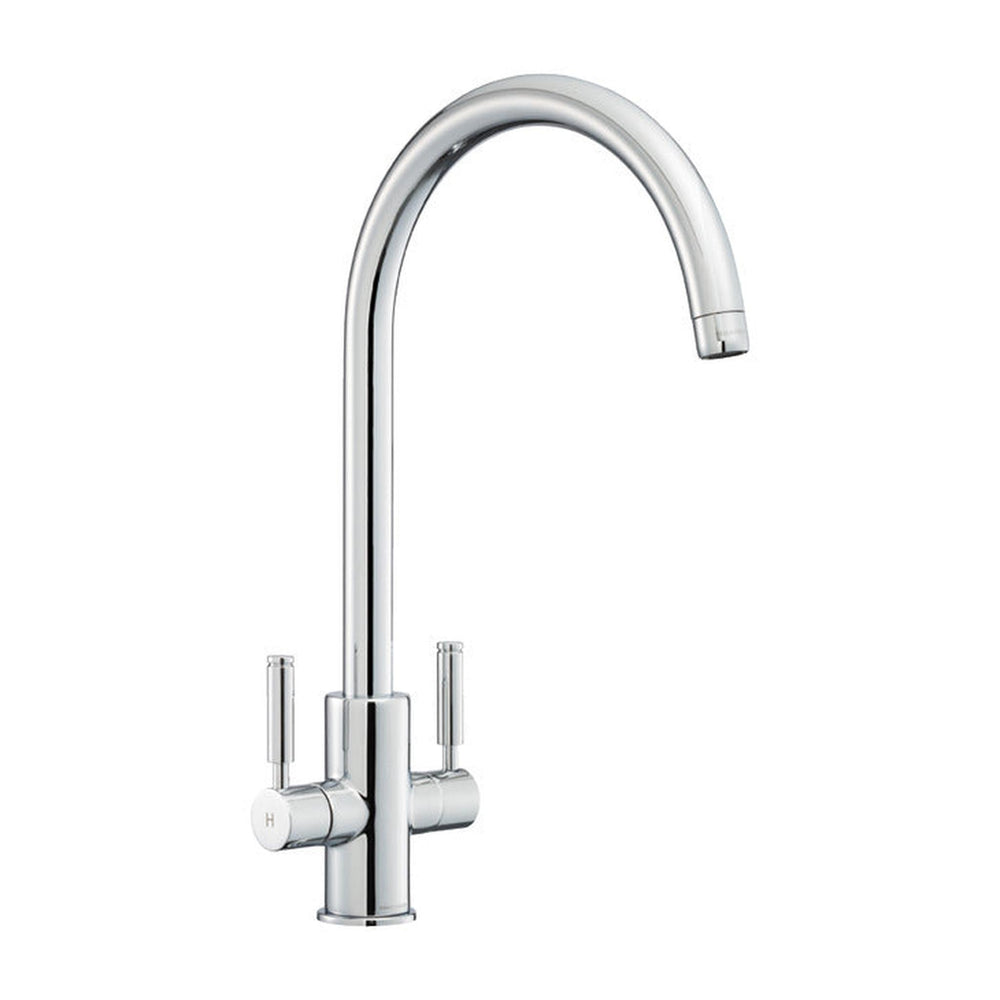 Rangemaster Intense Mixer Tap Chrome with Dual Lever in Brass