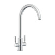 Rangemaster Intense Mixer Tap Chrome with Dual Lever in Brass