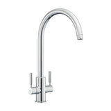 Rangemaster Intense Mixer Tap Chrome with Dual Lever in Brass