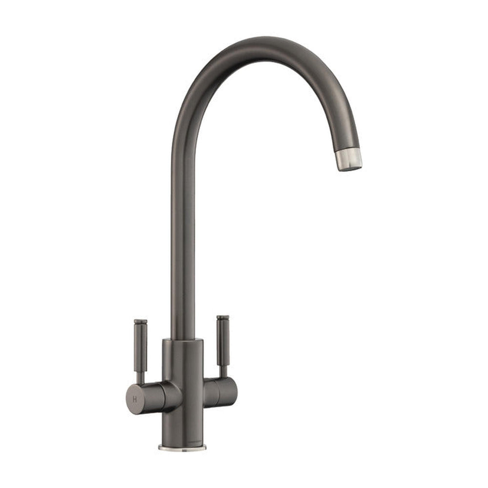 Rangemaster Intense Mixer Tap Graphite With Dual Lever in Brass 56956640
