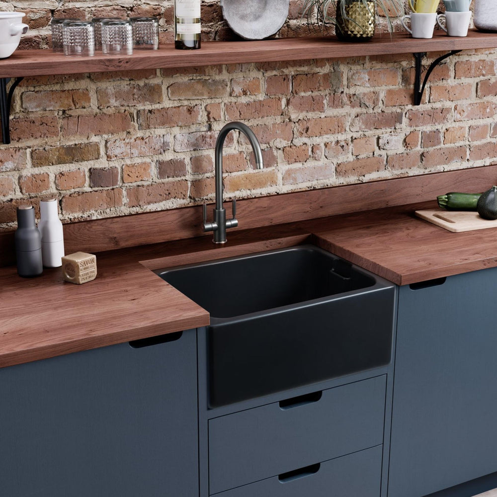 Rangemaster Intense Mixer Tap Chrome with Dual Lever in Brass Life Style