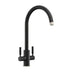 Rangemaster Intense Mixer Tap Matt black With Dual Lever in Brass 56956340