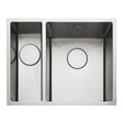 Rangemaster Kube Inset Mount One and Half Bowl Kitchen Sink For 600mm Cabinet in Stainless Steel 56560360