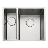 Rangemaster Kube Inset Mount One and Half Bowl Kitchen Sink For 600mm Cabinet in Stainless Steel 56560360