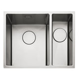 Rangemaster Kube Inset Mount One and Half Bowl Kitchen Sink For 600mm Cabinet in Stainless Steel 56560365
