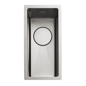 Rangemaster Kube Undermount Inset Mount Half Bowl Kitchen Sink For 300mm Cabinet in Stainless Steel Soft Brushed 56560341