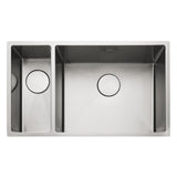 Rangemaster Kube Undermount Inset Mount Left One and Half Bowl Kitchen Sink For 800mm Cabinet in Stainless Steel 56560400