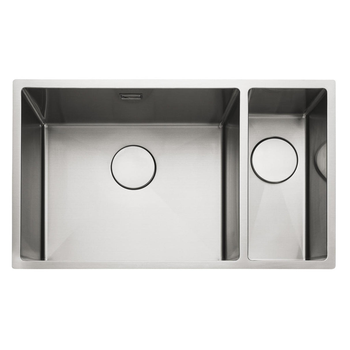 Rangemaster Kube Undermount Inset Mount Right One and Half Bowl Kitchen Sink For 800mm Cabinet in Stainless Steel 56560405