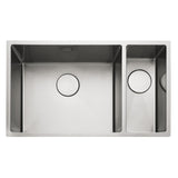 Rangemaster Kube Undermount Inset Mount Right One and Half Bowl Kitchen Sink For 800mm Cabinet in Stainless Steel 56560405
