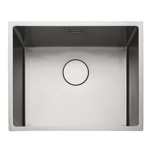 Rangemaster Kube Undermount Inset Mount Single Bowl Kitchen Sink For 600mm Cabinet in Stainless Steel 56560391