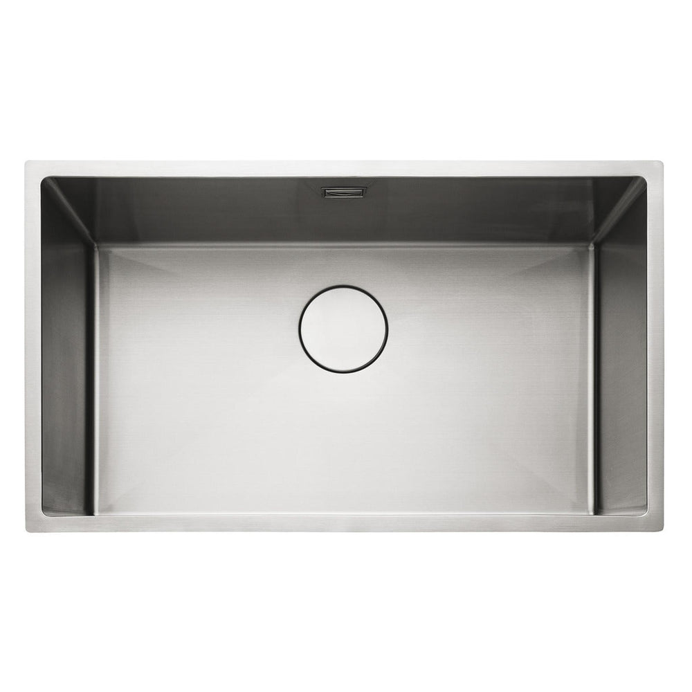 Rangemaster Kube Undermount Inset Mount  Single Bowl Kitchen Sink For 800mm Cabinet in  Stainless Steel Brushed 56560411