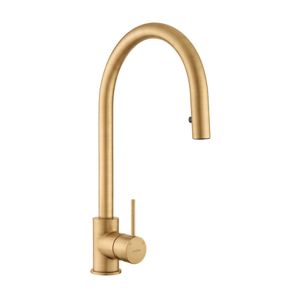 Relax Tap Leisure Aquaplay Mixer Tap With Single Lever with Pull Out Spray in Br ...