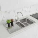 Rangemaster Manhattan Inset Mount One and Half Bowl Kitchen Sink For 600mm Cabinet in Stainless Steel Life Style