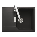 Rangemaster Mayon Compact Inset Mount Ash black Single Bowl Kitchen Sink For 450mm Cabinet in Granite 57900551