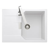 Rangemaster Mayon Compact Inset Mount Crystal white Single Bowl Kitchen Sink For 450mm Cabinet in Granite 57900751