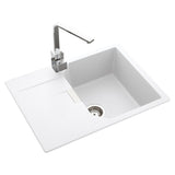 Rangemaster Mayon Compact Inset Mount Crystal white Single Bowl Kitchen Sink For 450mm Cabinet in Granite 57900751