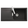 Rangemaster Mayon Inset Mount Ash black Single Bowl Kitchen Sink For 600mm Cabinet in Granite 57900561