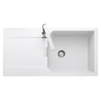 Rangemaster Mayon Inset Mount Crystal white Single Bowl Kitchen Sink For 600mm Cabinet in Granite 57900761