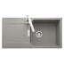 Rangemaster Mayon Inset Mount Dove grey Single Bowl Kitchen Sink For 600mm Cabinet in Granite 57900861