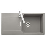 Rangemaster Mayon Inset Mount Dove grey Single Bowl Kitchen Sink For 600mm Cabinet in Granite 57900861