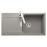 Rangemaster Mayon Inset Mount Dove grey Single Bowl Kitchen Sink For 600mm Cabinet in Granite 57900861