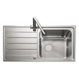 Rangemaster Oakland Inset Mount Single Bowl Kitchen Sink For 600mm Cabinet in Stainless Steel 56560731