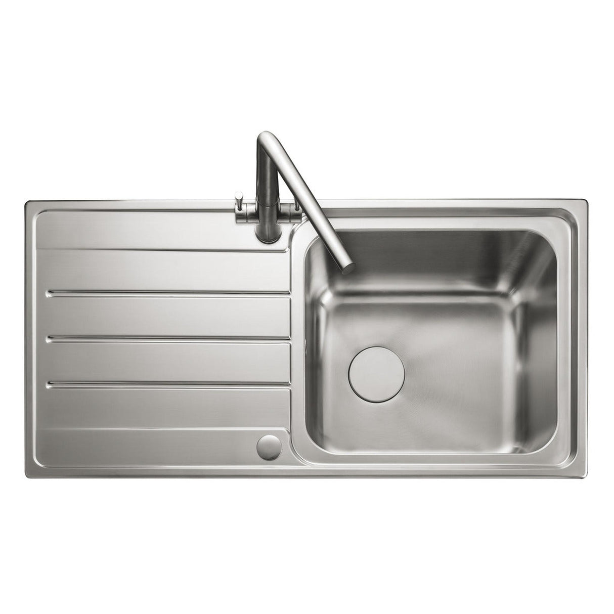Rangemaster Oakland Inset Mount Single Bowl Kitchen Sink For 600mm Cabinet in Stainless Steel 56560731