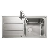 Rangemaster Oakland Inset Mount Single Bowl Kitchen Sink For 600mm Cabinet in Stainless Steel 56560731