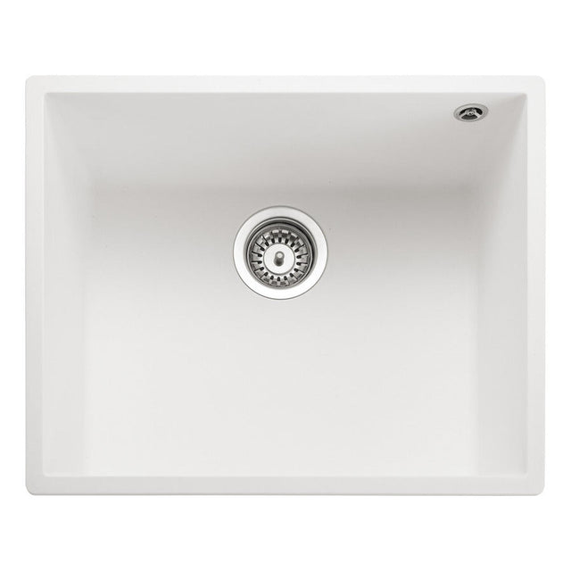 Rangemaster Oridian Inset Mount Arctic white Single Bowl Kitchen Sink For 600mm Cabinet in Granite 57901761