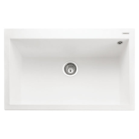 Rangemaster Oridian Inset Mount Arctic white Single Bowl Kitchen Sink For 800mm Cabinet in Granite 57901741