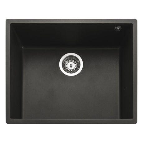 Rangemaster Oridian Inset Mount Charcoal Single Bowl Kitchen Sink For 600mm Cabinet in Granite 57901061