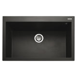 Rangemaster Oridian Inset Mount Charcoal Single Bowl Kitchen Sink For 800mm Cabinet in Granite 57901041