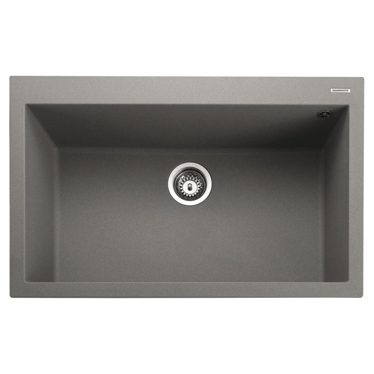 Rangemaster Oridian Inset Mount Concrete Single Bowl Kitchen Sink For 800mm Cabinet in Granite 57901141