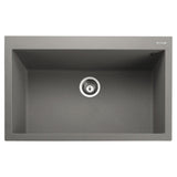 Rangemaster Oridian Inset Mount Concrete Single Bowl Kitchen Sink For 800mm Cabinet in Granite 57901141